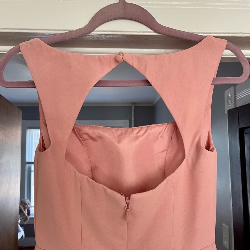 Azazie Flori Square Neck Sheath Dress in Rosette - Picture 5 of 5